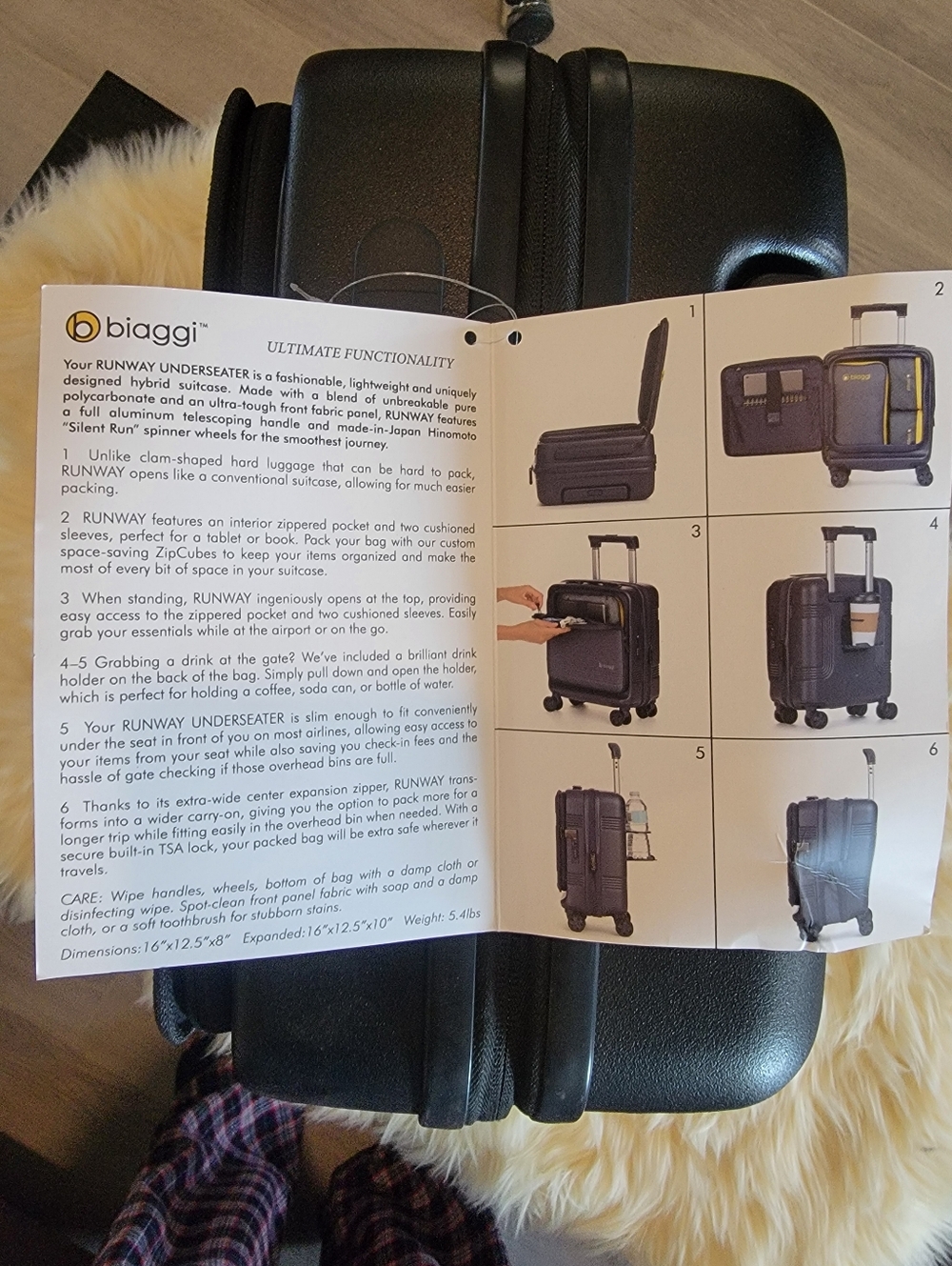 NWT Biaggi Runaway Hybrid Expandable Underseater Luggage Midnight Blue - Picture 15 of 15
